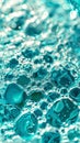 Close-Up of Turquoise Soap Bubbles Creating a Shimmering and Textured Surface - Concept of Cleanliness, Freshness