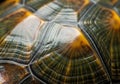 Close-up of a turtle\'s shell shows intricate textures and patterns. Royalty Free Stock Photo