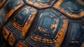 Close-up of a Turtle Shell\'s Textured Pattern Royalty Free Stock Photo