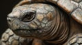 A close-up of a turtle with a smooth shell and distinct markings Royalty Free Stock Photo