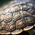 A close up of a turtle's shell, AI