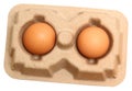 Close Up Two Brown Chicken Eggs Royalty Free Stock Photo