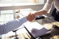 Close-up Of Two Business Partners Shaking Hands Royalty Free Stock Photo