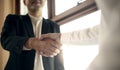 Close-up of two business people shaking hands Royalty Free Stock Photo