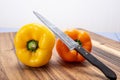 close-up of home-grown bell peppers