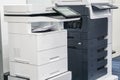 Close up two office printers Royalty Free Stock Photo