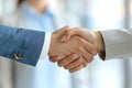 A close up of two people shaking hands Royalty Free Stock Photo