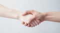 A close up of two people shaking hands, AI Royalty Free Stock Photo