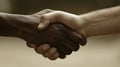 A close up of two people shaking hands in a photo, AI Royalty Free Stock Photo