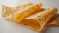 A close up of two pieces of cheese with holes in them, AI Royalty Free Stock Photo