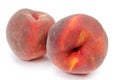 Close up of a two ripe peaches Royalty Free Stock Photo