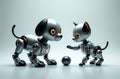 Close Up Of Two Robots Playing With Each Other At 28-1-2028