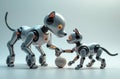 Close Up Of Two Robots Playing With Each Other At 28-1-2028