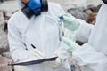 Scientists Working on Site Close Up Royalty Free Stock Photo