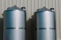Close up on two silos Royalty Free Stock Photo