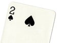 Close up of a two of spades playing card. Royalty Free Stock Photo