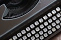 Close up of the type letters on an old typewriter Royalty Free Stock Photo