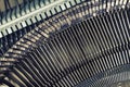Typebars inside an old mechanical typewriter Royalty Free Stock Photo