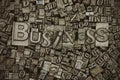 Close up of typeset letters with the word Business Royalty Free Stock Photo