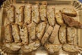 Close up typical genoese biscuits canestrelli and cantucci