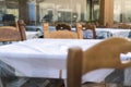 Close up of typical greek restaurant table