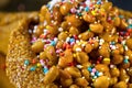 Close up of typical neapolitan christmas sweet