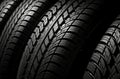 Close up tyre profile car tires Royalty Free Stock Photo
