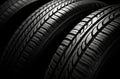 Close up tyre profile car tires