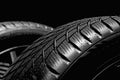 Close up tyre profile car tires Royalty Free Stock Photo