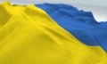 Close up in ukrainian flag