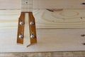 Close up ukulele on wooden background Royalty Free Stock Photo