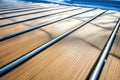 close-up of unattached catamaran decking materials Royalty Free Stock Photo