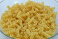Close up of Uncooked Italian Spiral Pasta used as background Royalty Free Stock Photo
