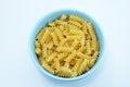 Close up of Uncooked Italian Spiral Pasta used as background Royalty Free Stock Photo