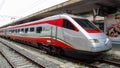 Multiple electric unit of Frecciargento HST in Roma. Royalty Free Stock Photo