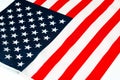 Close up United States of America flag. Image of the american flag studio shot