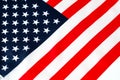 Close up United States of America flag. Image of the american flag studio shot