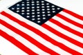 Close up United States of America flag. Image of the american flag studio shot