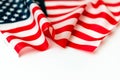 Close up United States of America flag. Image of the american flag studio shot copy space