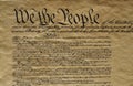 Close-up of the United States Constitution Royalty Free Stock Photo