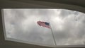 Close up of the united states flag at the arizona memorial at pearl harbor Royalty Free Stock Photo