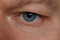 Close-up unkind angry look man, eye young man Royalty Free Stock Photo