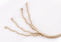 Close up of unraveled rope on white Royalty Free Stock Photo