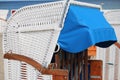 Close up of the upper part of a beach chairchairs