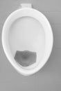 Close up of urinal men public toilet, Closeup white urinal in men\'s bathroom Royalty Free Stock Photo