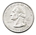 Close-Up Of Us Quarter Dollar