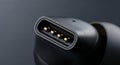 Close-up of USB-C Connector Plug Royalty Free Stock Photo