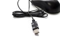 A close-up usb cable for a computer mouse Royalty Free Stock Photo
