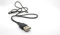 Close up Usb Cable withe background Royalty Free Stock Photo
