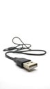 Close up Usb Cable withe background Vertical Royalty Free Stock Photo